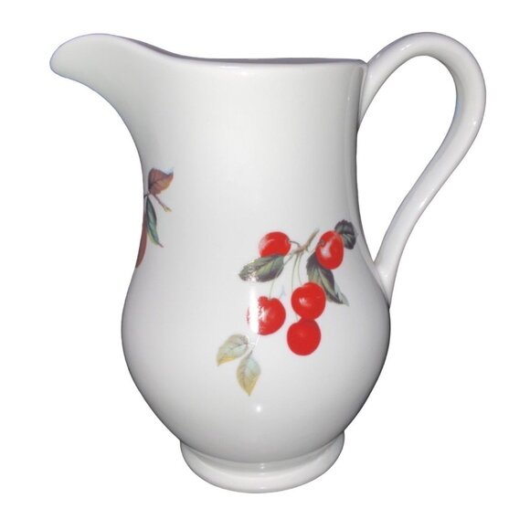 B.I.A Cordon Bleu Ceramic Pitcher With Catherine Red Cherry & Green Grape Design - Picture 1 of 7